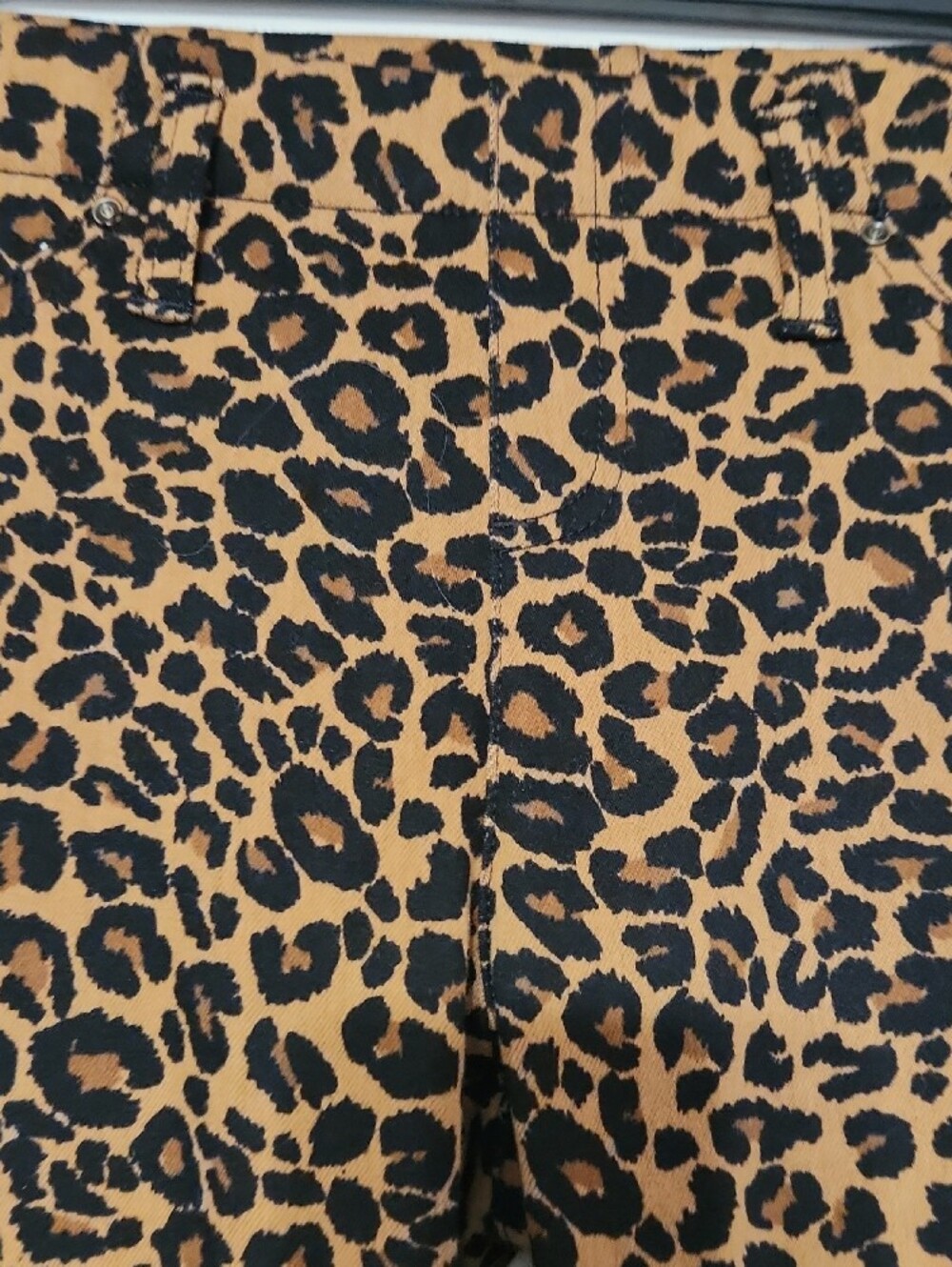 Time and Tru Leopard Print Jeggings - Black and Brown - Picture 2 of 5